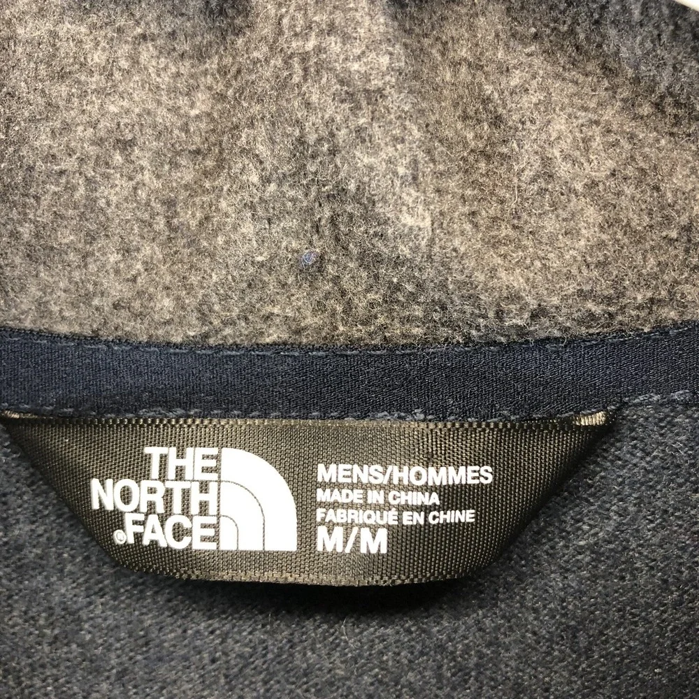 The North Face 1/4 Zip Wool Nylon Blend Pullover Sweater Men's Size M Blue Navy‎